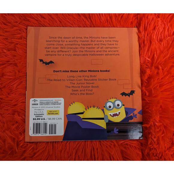 2015 Scholastic Ed. Minions Dracula's Last Birthday & Stickers Rosen Paperback - Picture 3 of 3